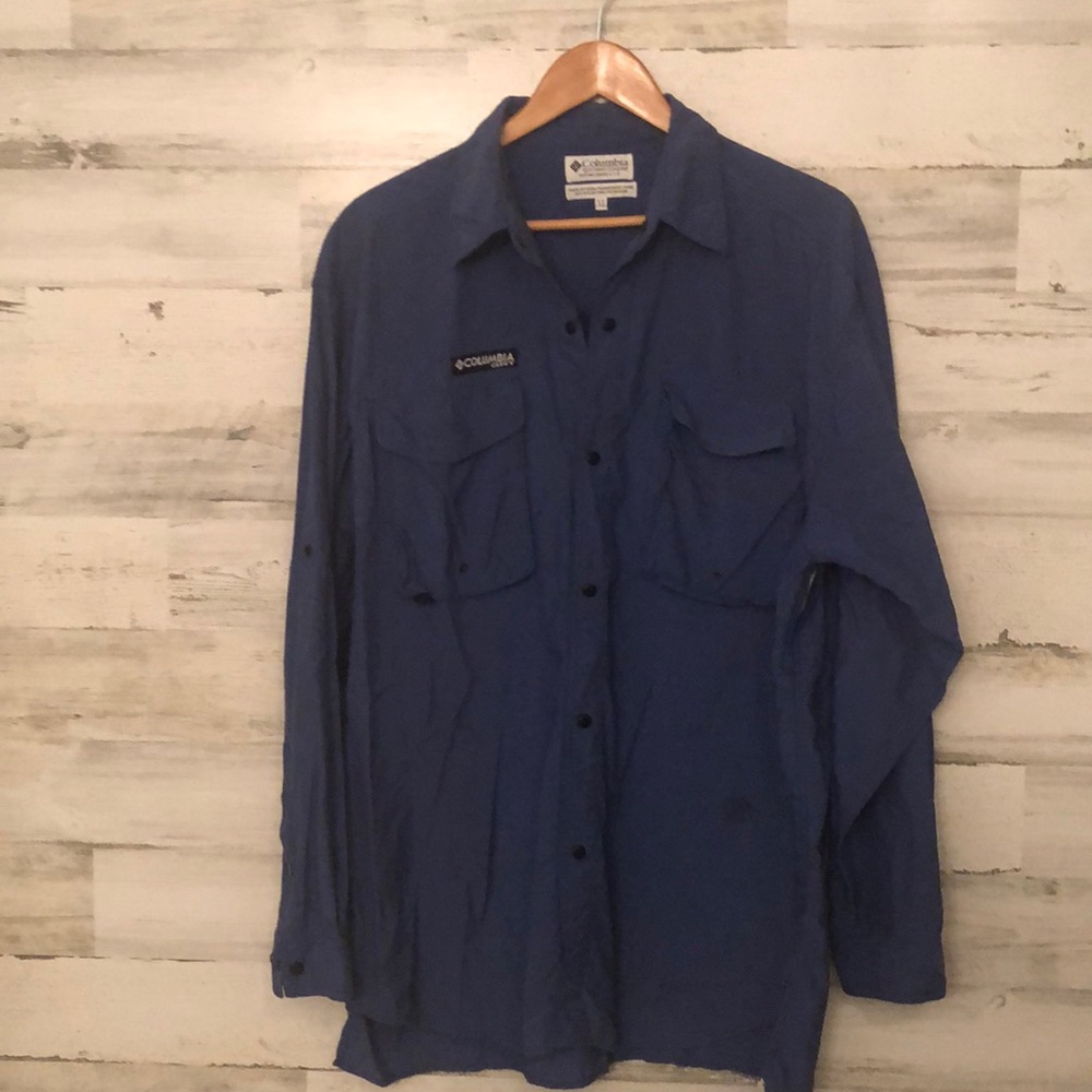 Columbia nylon Long sleeve mens shirt XL